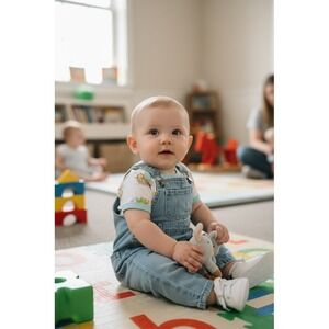 GANZ Baby Noah's Ark Diaper Shirt Bodysuit One-Piece 3-6 Months White religious